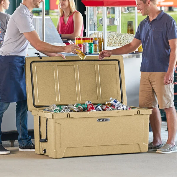 CaterGator CG170SPB Beige 170 Qt. Rotomolded Outdoor Cooler / Ice Chest CaterGator CG170SPB Beige 170 Qt. Rotomolded Outdoor Cooler / Ice Chest