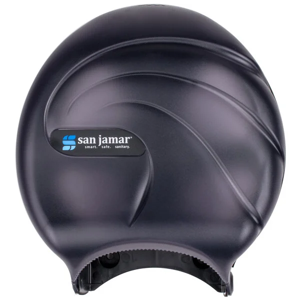 San Jamar R2090TBK Oceans Single Roll Jumbo Toilet Tissue Dispenser - Black Pearl San Jamar R2090TBK Oceans Single Roll Jumbo Toilet Tissue Dispenser - Black Pearl