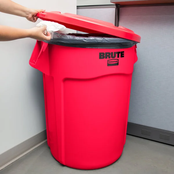 Rubbermaid® BRUTE 20 Gallon Red Round Trash Can and Lid Rubbermaid® BRUTE 20 Gallon Red Round Trash Can and Lid