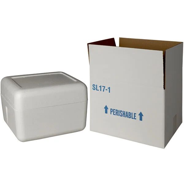 Insulated Shipping Box with Foam Cooler 12 1/8