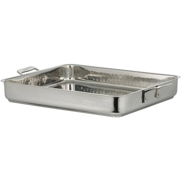 Bon Chef 60012CLDHF Cucina 5 Qt. Hammered Finish Stainless Steel Roasting Pan - 14 5/8 Bon Chef 60012CLDHF Cucina 5 Qt. Hammered Finish Stainless Steel Roasting Pan - 14 5/8
