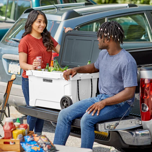 CaterGator CG45PAW Panda 45 Qt. Mobile Rotomolded Outdoor Cooler / Ice Chest CaterGator CG45PAW Panda 45 Qt. Mobile Rotomolded Outdoor Cooler / Ice Chest