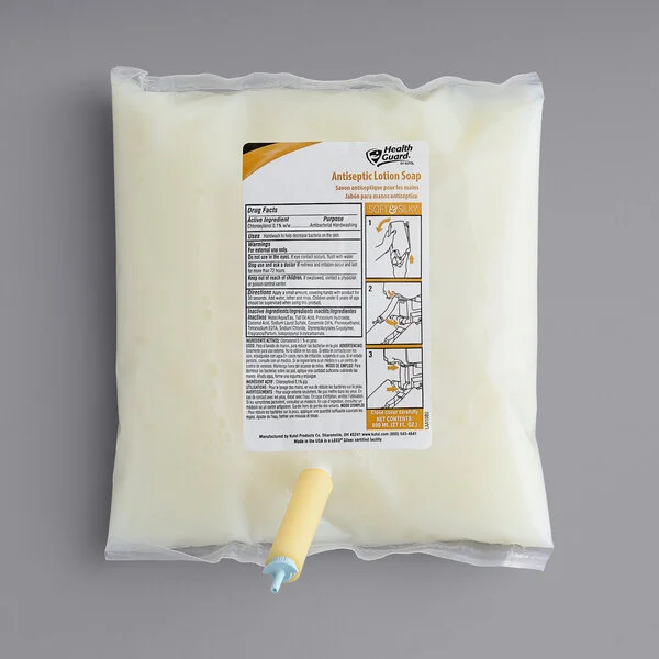 Kutol 2565 Health Guard 800 mL Boxless Bag-In-Box Antiseptic Lotion Hand Soap - 12/Case Kutol 2565 Health Guard 800 mL Boxless Bag-In-Box Antiseptic Lotion Hand Soap - 12/Case