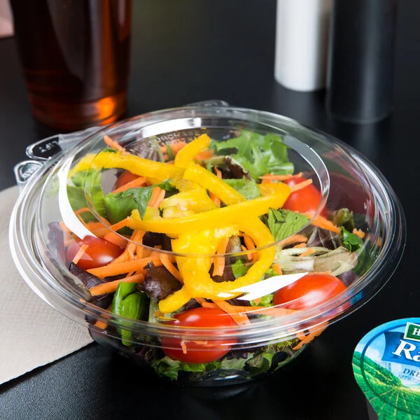 Dart SafeSeal 24 oz. Plastic Tamper-Resistant, Tamper-Evident Bowl with Dome Lid - 150/Case Dart SafeSeal 24 oz. Plastic Tamper-Resistant, Tamper-Evident Bowl with Dome Lid - 150/Case