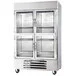 Beverage-Air HBR49HC-1-HG 2 Section Glass Half Door Bottom-Mounted Reach-In Refrigerator with LED Lighting - 49 Cu. Ft. Beverage-Air HBR49HC-1-HG 2 Section Glass Half Door Bottom-Mounted Reach-In Refrigerator with LED Lighting - 49 Cu. Ft.