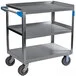 Carlisle UC7032133 3 Shelf Stainless Steel Utility Cart - 33 Carlisle UC7032133 3 Shelf Stainless Steel Utility Cart - 33