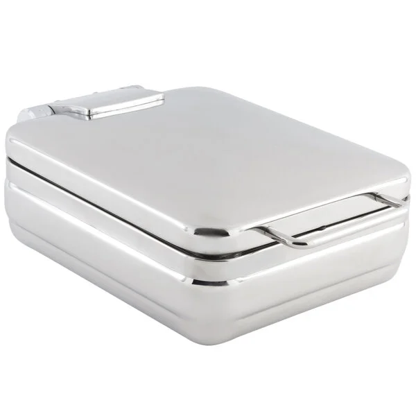 Bon Chef 20308NG 4 Qt. Stainless Steel Hinged Top Half Size Induction Chafer Bon Chef 20308NG 4 Qt. Stainless Steel Hinged Top Half Size Induction Chafer