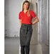 Mercer Culinary M63204BKD Metro Edge Wyatt Black Cotton Denim Bistro Apron with Black Leather Details, Towel Holder, and 3 Pockets - 25 1/2 Mercer Culinary M63204BKD Metro Edge Wyatt Black Cotton Denim Bistro Apron with Black Leather Details, Towel Holder, and 3 Pockets - 25 1/2
