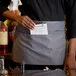 Choice Gray Poly-Cotton Standard Waist Apron with 3 Pockets - 12 Choice Gray Poly-Cotton Standard Waist Apron with 3 Pockets - 12