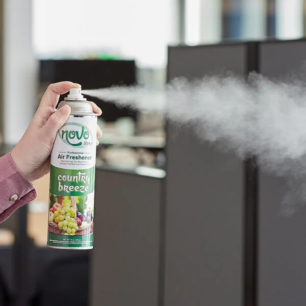 Novo 10 oz. Country Breeze Ready-to-Use Aerosol Air Freshener / Deodorizer Spray - 12/Case