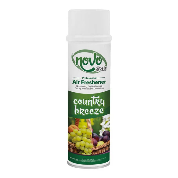 Novo 10 oz. Country Breeze Ready-to-Use Aerosol Air Freshener / Deodorizer Spray - 12/Case Novo 10 oz. Country Breeze Ready-to-Use Aerosol Air Freshener / Deodorizer Spray - 12/Case