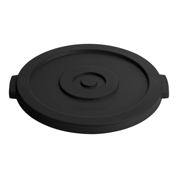 Advantage Supplies 20 Gallon Black Round Commercial Trash Can Lid