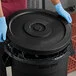 Advantage Supplies 20 Gallon Black Round Commercial Trash Can Lid