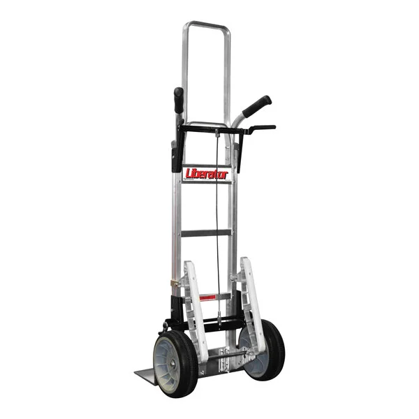 B&P Manufacturing Liberator 600 lb. Straight Back Hand Truck with Extending Frame, Double-Grip U-Brace Handle, 10
