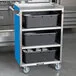 Lakeside 815BL Medium-Duty Stainless Steel Four Shelf Utility Cart With Enclosed Base and Royal Blue Finish - 16 7/8 Lakeside 815BL Medium-Duty Stainless Steel Four Shelf Utility Cart With Enclosed Base and Royal Blue Finish - 16 7/8