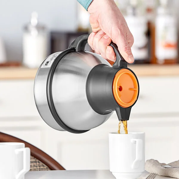 Bunn 36252.0000 62 oz. Zojirushi Stainless Steel Deluxe Thermal Carafe with Orange Top