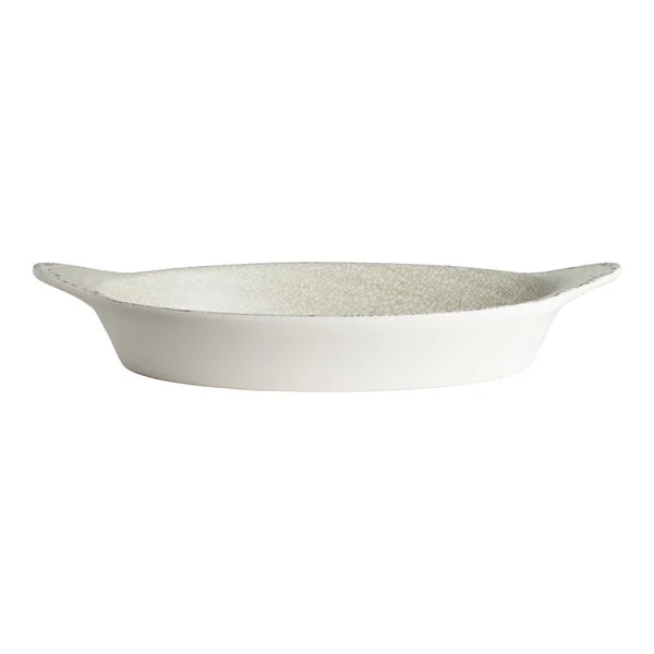 Creations Pompeii from Steelite International 15 oz. Stone Melamine Oval Eared Dish - 6/Case Creations Pompeii from Steelite International 15 oz. Stone Melamine Oval Eared Dish - 6/Case