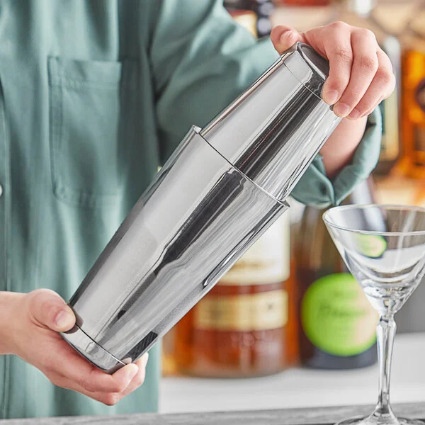 Acopa 28 oz. & 18 oz. Stainless Steel 2-Piece Boston Shaker Set