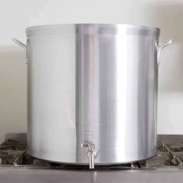 Vollrath 68691 Wear-Ever Classic Select 100 Qt. Heavy Duty Aluminum Stock Pot with Faucet