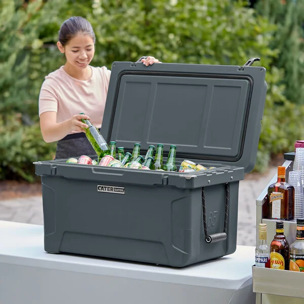 CaterGator CG65CHR Charcoal 65 Qt. Rotomolded Outdoor Cooler / Ice Chest CaterGator CG65CHR Charcoal 65 Qt. Rotomolded Outdoor Cooler / Ice Chest
