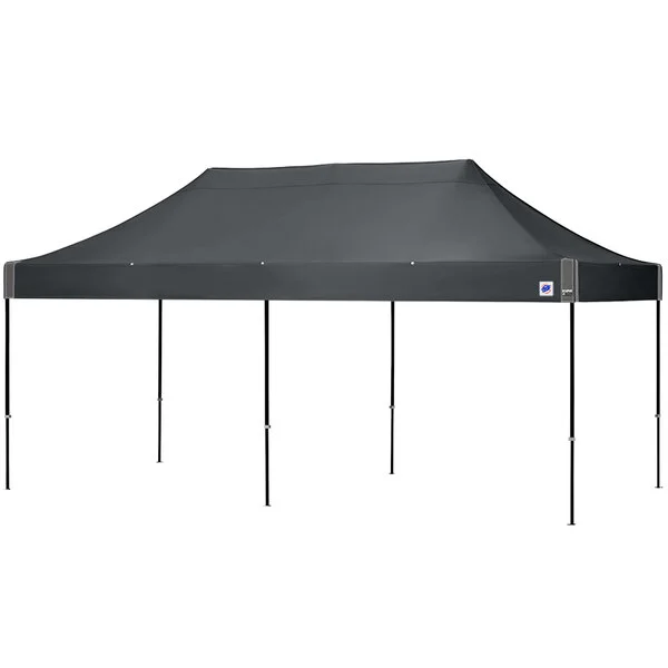 E-Z Up EC3STL20KFBKTSG Eclipse Instant Shelter 10' x 20' Steel Gray Canopy with Black Frame