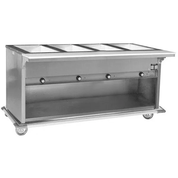 Eagle Group PHT4OB Portable Electric Hot Food Table with Enclosed Base - Four Pan - Open Well, 240V Eagle Group PHT4OB Portable Electric Hot Food Table with Enclosed Base - Four Pan - Open Well, 240V