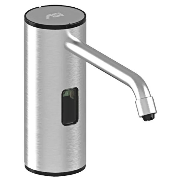 American Specialties, Inc. 10-0334-S Vanity-Mounted Satin Finish Automatic Liquid Soap / Sanitizer Dispenser American Specialties, Inc. 10-0334-S Vanity-Mounted Satin Finish Automatic Liquid Soap / Sanitizer Dispenser