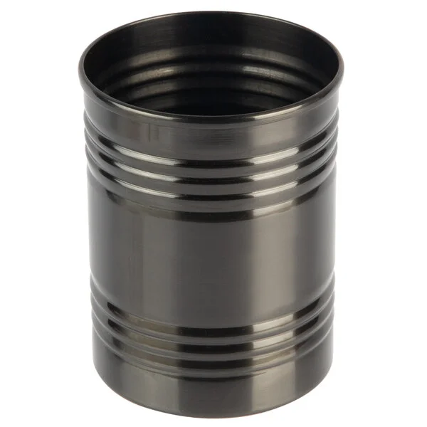 American Metalcraft SCB3 12 oz. Black Three Ring Stainless Steel Soup Can American Metalcraft SCB3 12 oz. Black Three Ring Stainless Steel Soup Can