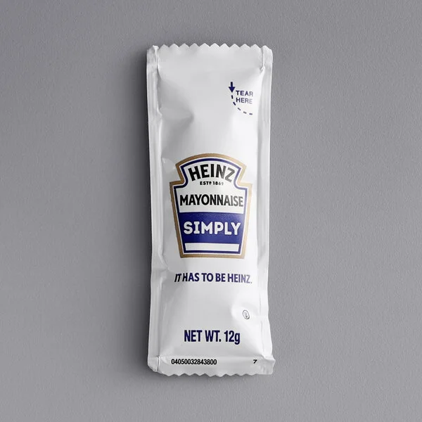 Heinz Simply Mayonnaise Packet 12 Grams - 200/Case Heinz Simply Mayonnaise Packet 12 Grams - 200/Case
