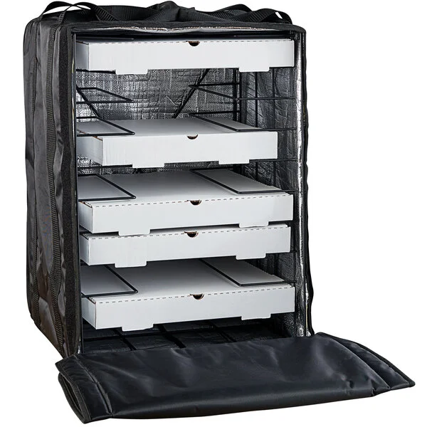American Metalcraft BLB1926 Deluxe Black Polyester Pizza Delivery Bag with Rack, 19 American Metalcraft BLB1926 Deluxe Black Polyester Pizza Delivery Bag with Rack, 19