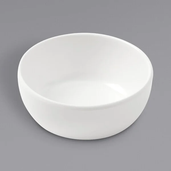 American Metalcraft GGRW3 Grab & Go 4 oz. White Round Melamine Bowl