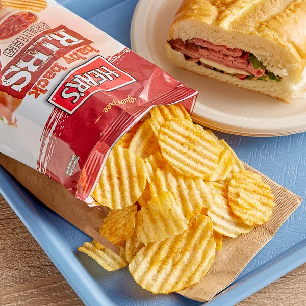 Herr's Baby Back Ribs Potato Chips 1.5 oz. - 60/Case
