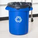 Rubbermaid® FG263273BLUE BRUTE 32 Gallon Blue Round Recycling Can Rubbermaid® FG263273BLUE BRUTE 32 Gallon Blue Round Recycling Can