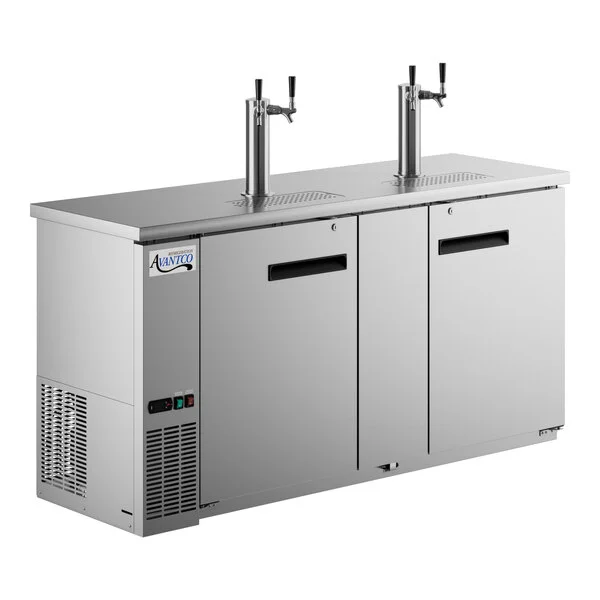Avantco UDD-3-HC-S Stainless Steel Kegerator / Beer Dispenser with (2) 2 Tap Towers - (3) 1/2 Keg Capacity Avantco UDD-3-HC-S Stainless Steel Kegerator / Beer Dispenser with (2) 2 Tap Towers - (3) 1/2 Keg Capacity