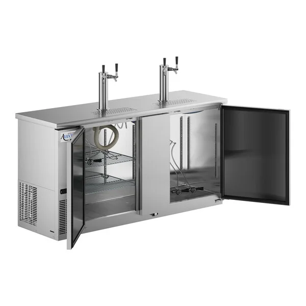 Avantco UDD-3-HC-S Stainless Steel Kegerator / Beer Dispenser with (2) 2 Tap Towers - (3) 1/2 Keg Capacity Avantco UDD-3-HC-S Stainless Steel Kegerator / Beer Dispenser with (2) 2 Tap Towers - (3) 1/2 Keg Capacity
