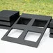 Vollrath V904937 Cubic 4 Bowl Black Wood Display Template Vollrath V904937 Cubic 4 Bowl Black Wood Display Template