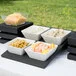 Vollrath V904937 Cubic 4 Bowl Black Wood Display Template Vollrath V904937 Cubic 4 Bowl Black Wood Display Template
