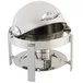 Bon Chef 20014CH Petite 3 Qt. Dripless Round Stainless Steel with Chrome Accents Roll Top Chafer with Contemporary Legs Bon Chef 20014CH Petite 3 Qt. Dripless Round Stainless Steel with Chrome Accents Roll Top Chafer with Contemporary Legs