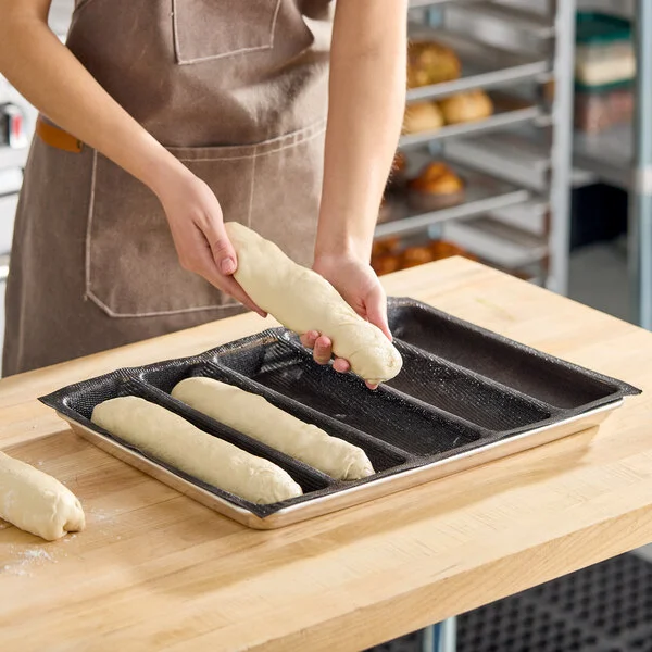 Baker's Lane 5 Compartment Sub Sandwich Silicone Bread Mold - 12