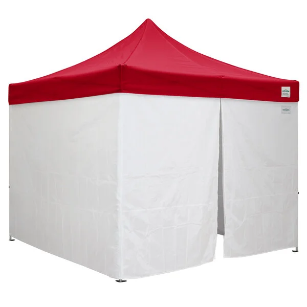 Caravan Canopy 21003105030 Aluma 10' x 10' Red Heavy-Duty Commercial Grade Instant Canopy Deluxe Kit with Side Walls Caravan Canopy 21003105030 Aluma 10' x 10' Red Heavy-Duty Commercial Grade Instant Canopy Deluxe Kit with Side Walls