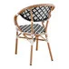 Lancaster Table & Seating Bistro Black and White Birdseye Weave Rattan Outdoor Arm Chair Lancaster Table & Seating Bistro Black and White Birdseye Weave Rattan Outdoor Arm Chair