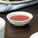 10 Strawberry Street WTR-3SAU Whittier 2 oz. White Porcelain Sauce Dish - 24/Case 10 Strawberry Street WTR-3SAU Whittier 2 oz. White Porcelain Sauce Dish - 24/Case