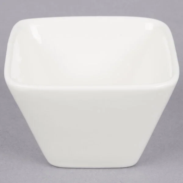 American Metalcraft PORB29 4 oz. White Square Porcelain Sauce Cup - 12/Case American Metalcraft PORB29 4 oz. White Square Porcelain Sauce Cup - 12/Case