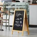 Choice A-Frame Marker Board Sidewalk Sign - Natural Oak Wood - 20 Choice A-Frame Marker Board Sidewalk Sign - Natural Oak Wood - 20