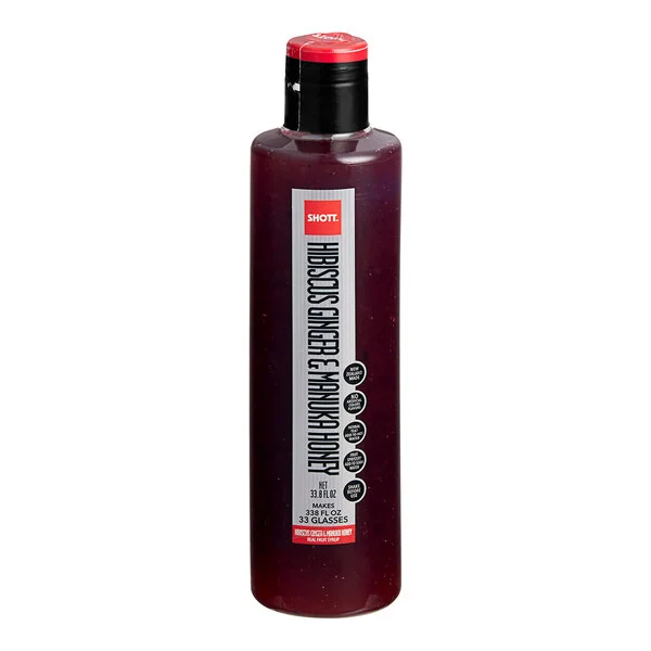 SHOTT Hibiscus, Ginger, and Manuka Honey Real Fruit Concentrated Flavoring Syrup 1 Liter SHOTT Hibiscus, Ginger, and Manuka Honey Real Fruit Concentrated Flavoring Syrup 1 Liter