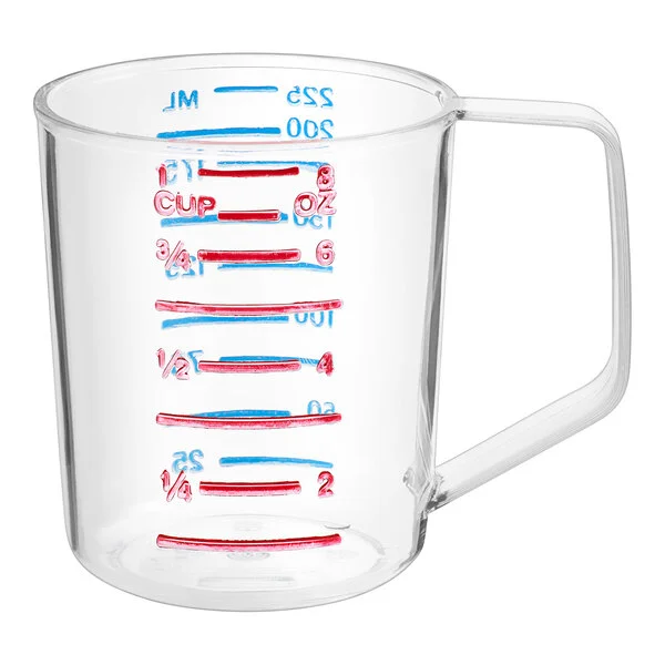 Rubbermaid® FG321000CLR Bouncer 1 Cup Clear Polycarbonate Plastic Measuring Cup Rubbermaid® FG321000CLR Bouncer 1 Cup Clear Polycarbonate Plastic Measuring Cup