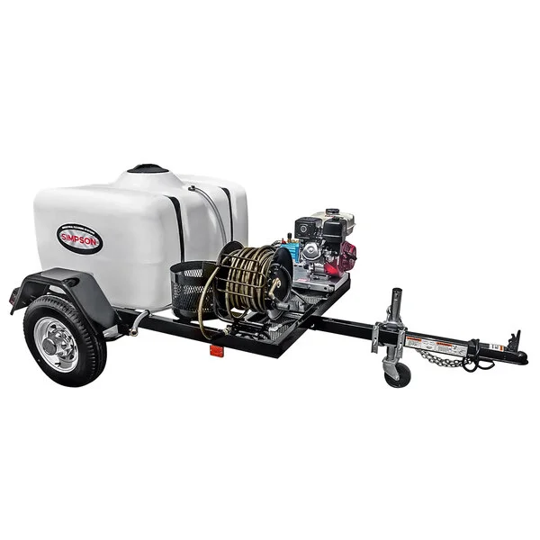 Simpson 1B-95001 49-State Compliant Trailer Pressure Washer with Honda Engine and 150 Gallon Water Tank - 3800 PSI; 3.5 GPM Simpson 1B-95001 49-State Compliant Trailer Pressure Washer with Honda Engine and 150 Gallon Water Tank - 3800 PSI; 3.5 GPM