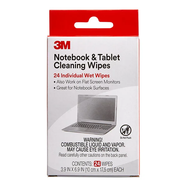 3M 24-Count Notebook and Tablet Screen Cleaning Wipes
