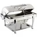 Bon Chef 19041CH Elite Rectangle 8 Qt. Dripless Stainless Steel with Chrome Accents Roll Top Chafer with Glass Window Bon Chef 19041CH Elite Rectangle 8 Qt. Dripless Stainless Steel with Chrome Accents Roll Top Chafer with Glass Window