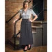 Mercer Culinary M63201BKD Metro Edge Talon Black Cotton Vintage Draper Denim Bistro Apron with 2 Pockets - 32 1/4 Mercer Culinary M63201BKD Metro Edge Talon Black Cotton Vintage Draper Denim Bistro Apron with 2 Pockets - 32 1/4